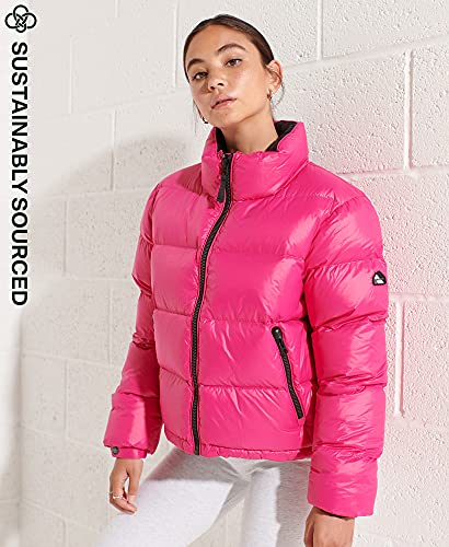 Superdry Alpine Luxe Down Jacket Chaqueta, Cabaret Pink, L para Mujer