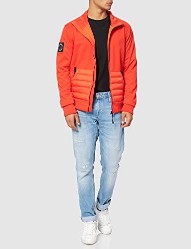 Superdry Chaqueta Bonded Soft Shell, Bold Orange, L para Hombre