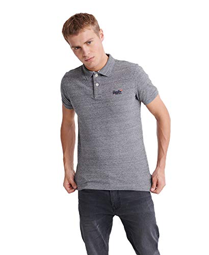 Superdry Classic S/s Pique Polo, Gris (Flint Steel Grit A3z), X-Small para Hombre