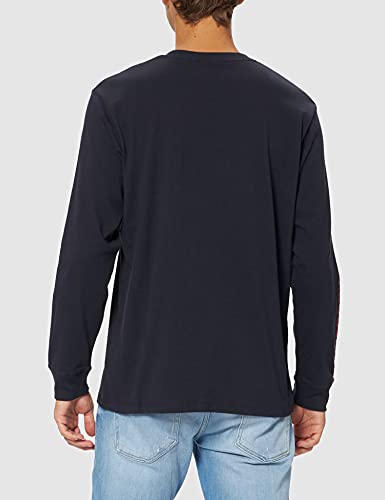 Superdry Code Logo Che LS Top Camiseta, Azul Oscuro, XXL para Hombre