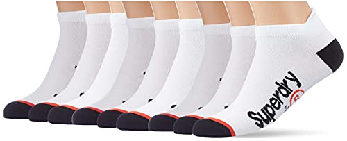 Superdry Cool MAX Ankle Sock 3Pk Calcetines, White Multipack, M-L para Hombre