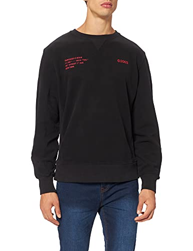 Superdry Corporate Logo Crew Sudadera, Black, XL para Hombre