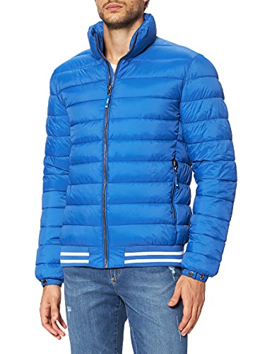 Superdry Fuji Bomber Chaqueta, Azul Cobalto, S para Hombre