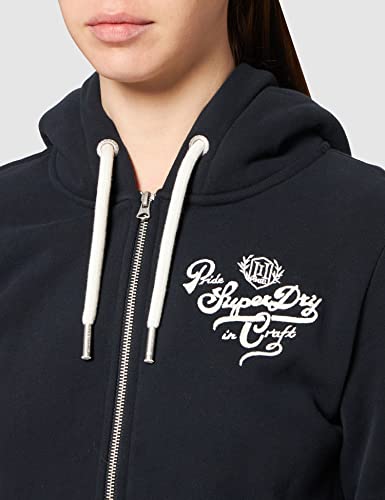 Superdry Pride IN Craft Ziphood Sudadera con Capucha, Eclipse Navy, XL para Mujer