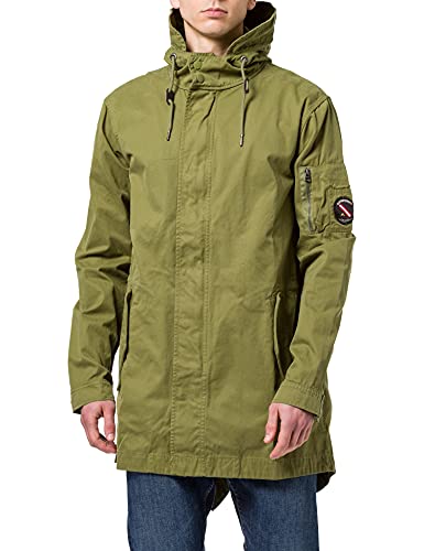 Superdry Service Fishtail Parka Chaqueta, Lieutenant Olive, XL para Hombre