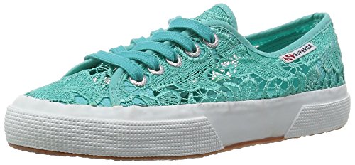 Superga 2750 Macramew - Zapatillas para mujeres, color turquesa (aqua marine), talla 35 EU (2.5 UK)