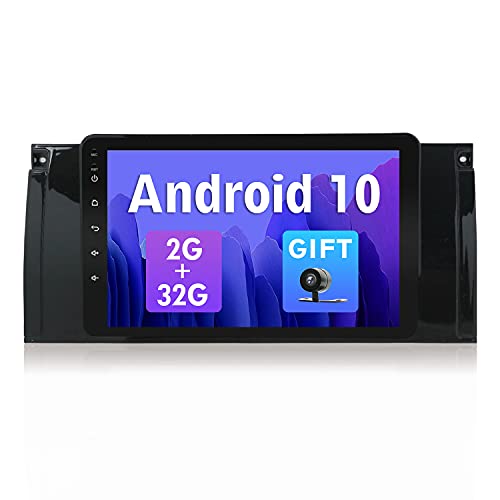 SXAUTO Android 10 Autoradio Compatible con BMW M5/E39/E53 - [2G+32G] - Gratis Cámara Trasera Canbus - GPS 2 DIN - 8 Pulgada - Soporte Dab 4G WLAN Bluetooth5.0 Carplay Volante Android Auto Mirrorlink