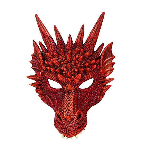 Symeas 4D Dragon Cosplay Máscara Máscara de fiesta Máscara suave de Halloween para fiesta de disfraces de disfraces