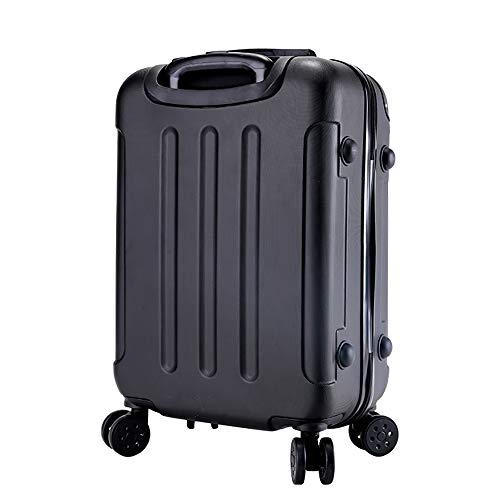 T-LoVendo TLVMA-BLACK Maleta de Cabina 4 Ruedas Negro Viaje Semirigida, 20" (40L), aprox. 55x36x21cm