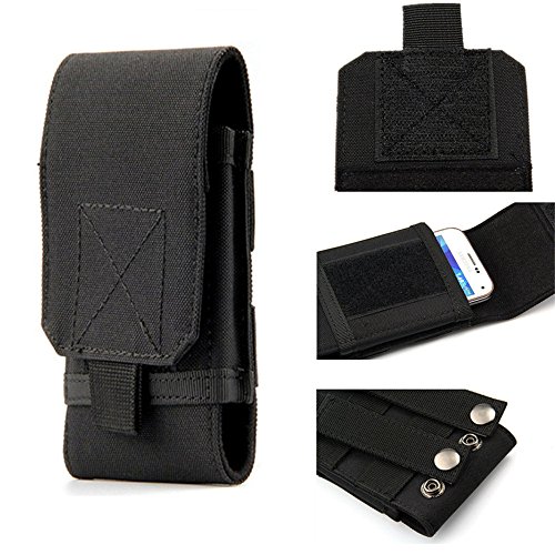 Tactical MOLLE Smartphone Holster, Universal Army Mobile Phone Belt Pouch EDC Security Pack Carry Accessory Kit Blowout Pouch Belt Loops Waist Bag Case For iPhone SE 5S Samsung Galaxy S4 mini