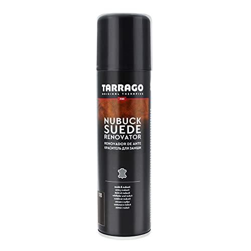 Tarrago Nubuck Suede Renovator 250 ml | Spray Impermeabilizante | Renovador para Zapatos, Bolsos, Textil, Ante y Nubuck | Waterproof - Agua y Lluvia ((18) Negro