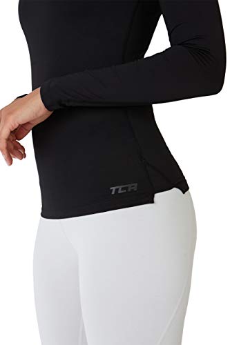 TCA Mujer SuperThermal Camiseta Termica Deportiva - Manga Larga - Black Rock (Negro), M