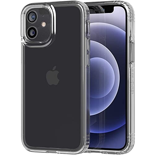 tech21 EVO Clear - Carcasa Transparente para teléfono iPhone 12 y 12 Pro, Carcasa antigérmenes y antimicrobiana, protección contra caídas de 3 m, 6,1 Pulgadas (T21-8379)