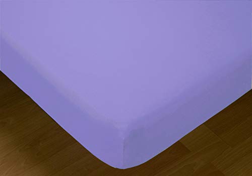 TEJIDOS EL MUNDO Pierre Cardin SÁBANA Bajera DE CORALINA Malva Cama 105 cm TEIDE