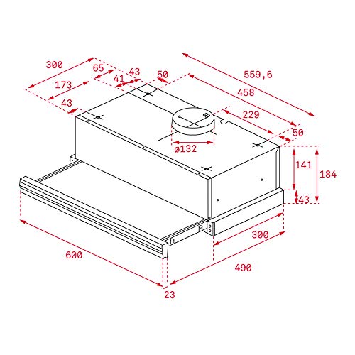 Teka Campana Extensible Modelo CNL 6415 Motor ECOPOWER 2+1 velocidades Acero Inoxidable