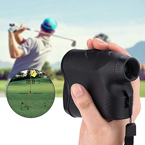 Telémetro de Golf, Telémetro Prismático Profesional Monocular Medidor de Distancia Larga, 6X Aumento, Velocidad de telescopio Caza de Golf Compacto, Negro