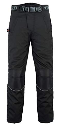 Texpeed Cubrepantalón de motorista - Con cremalleras a lo largo de toda la pierna - Impermeables - Negro