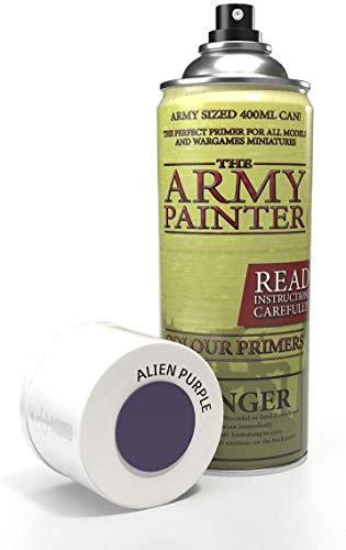 The Army Painter | Colour Primer |Alien Purple| 400 mL | Espray Acrílico | Base para Pintura de Modelos Miniatura | Lila Alienígena