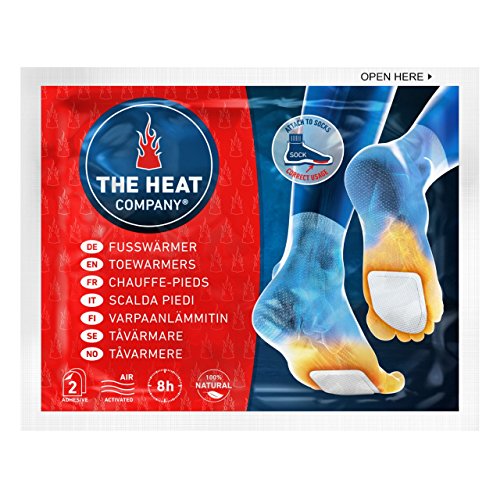 THE HEAT COMPANY Calentadores Pies - 5 Pares - Extra CÁLIDO - Adhesivo - 8 Horas de pies Calientes - Calor instantáneo - Activado por Aire - Puro Natural - para Todos Las Tallas