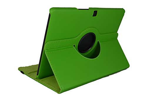 Theoutlettablet® Funda Giratoria 360º para Tablet Bq Aquaris M10 10.1" Book Cover Case Protección Delantera y Trasera Color Verde + 2 Protectores de Pantalla