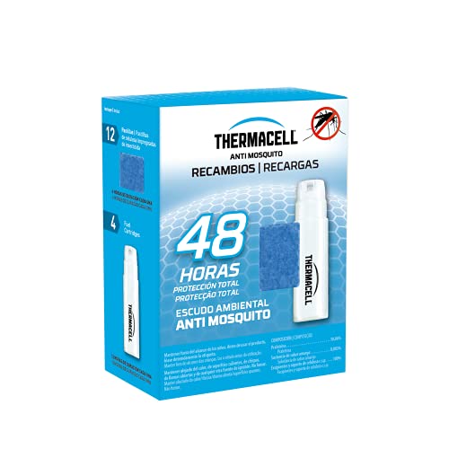 ThermaCELL - Pack Antimosquitos Portátil para Exterior. Incluye difusor Azul + Recambios para 48 Horas