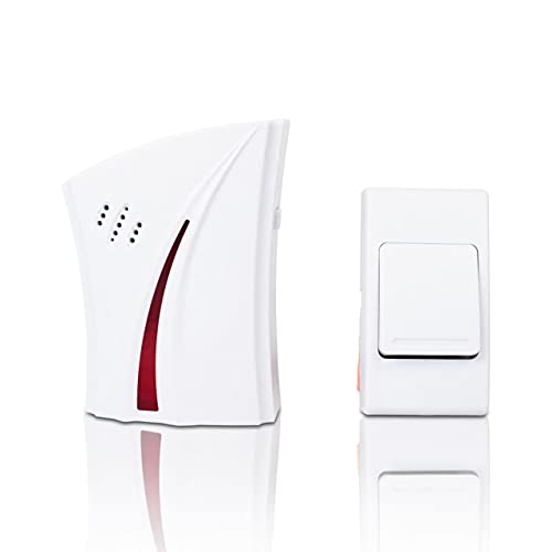 Timbre inalambrico para casa, intercomunicador casa con 32 Melodías, Gran Alcance 80, Timbre inalambrico exterior, avisador personas mayores, timbres para casa, timbre 220V, TImbre con melodias