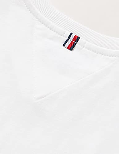 Tommy Hilfiger Boys Basic Vn Knit S/s Camiseta, Blanco (Bright White 123), 152 (Talla del Fabricante: 12) para Niños