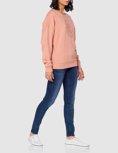 Tommy Hilfiger Oversized Floral TH Sweatshirt Suéter, Clay Pink, XS para Mujer