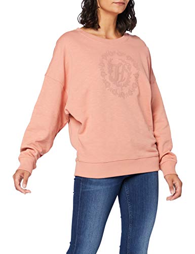 Tommy Hilfiger Oversized Floral TH Sweatshirt Suéter, Clay Pink, XS para Mujer