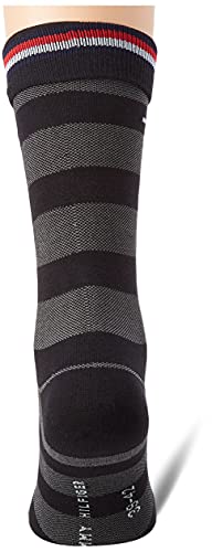 Tommy Hilfiger Tommy Hilfiger Birdseye Men'S SoCKs Gift Box, Calcetín Clásico para Hombre, Negro (Black), 43 Regular