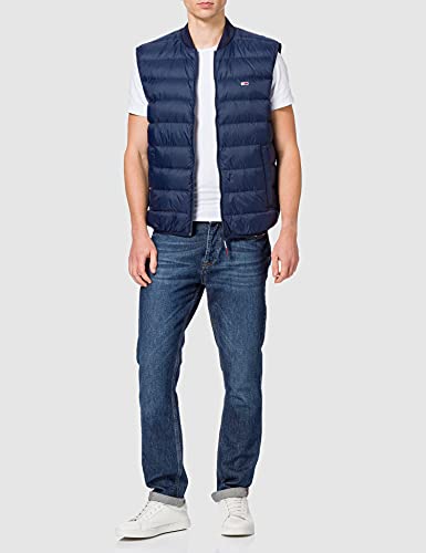 Tommy Jeans TJM-Chaleco de plumón Ligero Plegable Plumas, Twilight Navy, L para Hombre