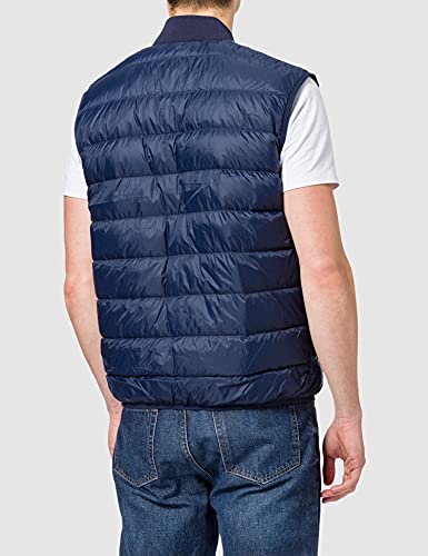 Tommy Jeans TJM-Chaleco de plumón Ligero Plegable Plumas, Twilight Navy, L para Hombre