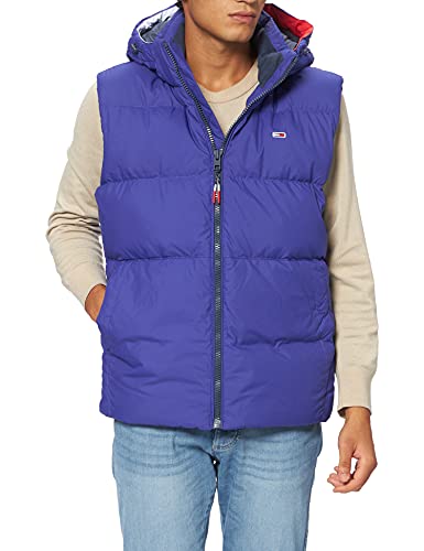 Tommy Jeans TJM Essential Down Vest Chaleco de Plumas, Court Blue, XL para Hombre