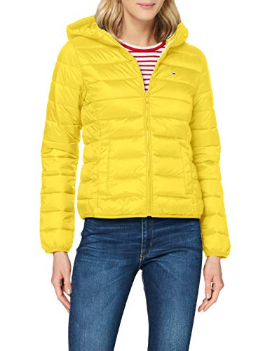 Tommy Jeans Tjw Hooded Quilted Zip Thru Chaqueta, Amarillo (Star Fruit Yellow), L para Mujer