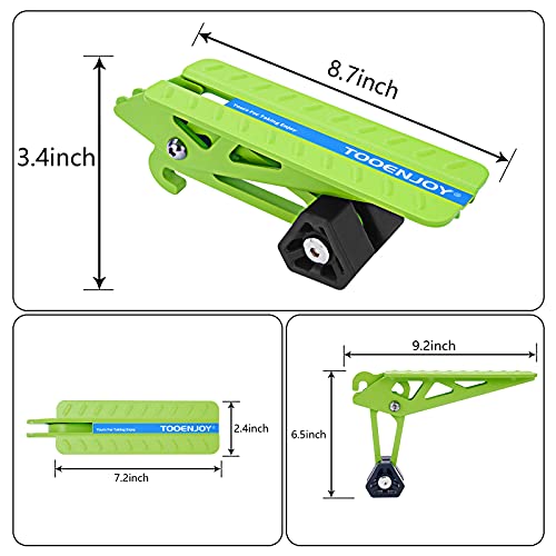 TOOENJOY Escalón para Puerta de Coche, Escalera Plegable para Vehículo con Martillo de Seguridad, Fácil Acceso a la Azotea para SUV, RV, vehículo Todoterreno (Verde)