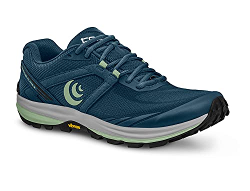 Topo Athletic Terraventure 3 - Zapatillas deportivas para mujer, cómodas, acolchadas y duraderas, 3 mm, para correr, Denim/Menta, 40 EU