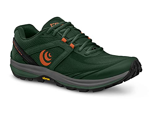 Topo Athletic TERRAVENTURE 3, Zapatillas Hombre, Verde Oscuro/Naranja, 46.5 EU