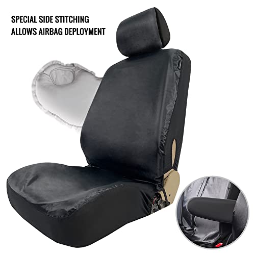 TOYOUN Fundas Asientos Coche de Alta Resistencia Universales Impermeable para Furgonetas y Camiones 600D Oxford Tejido Juego de Fundas 1+2 para Asientos de Furgoneta Protector Cubre Asientos Coche