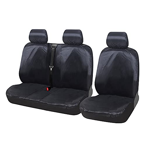 TOYOUN Fundas Asientos Coche de Alta Resistencia Universales Impermeable para Furgonetas y Camiones 600D Oxford Tejido Juego de Fundas 1+2 para Asientos de Furgoneta Protector Cubre Asientos Coche