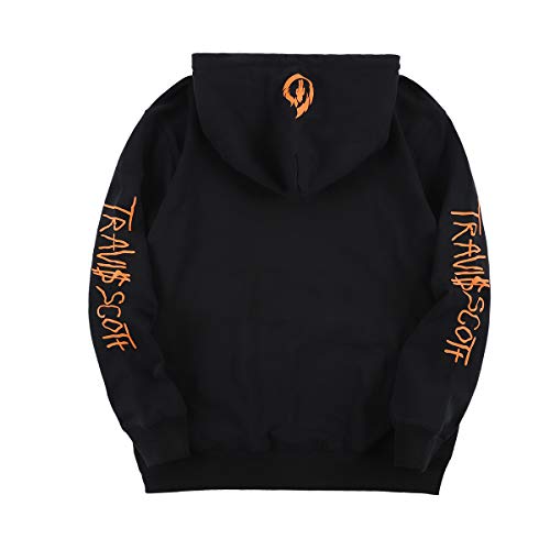 Travis Scott Sudaderas con Capucha Hoodie (Negro, Medium)