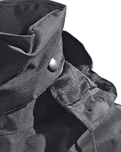 TRIVI – Chaqueta PARÍS Tejido Sympatex Impermeable, Cortavientos, Transpirable y Lavable con Forro de Rejilla y Costuras Selladas – Negro – Talla XXL