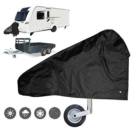 TUKNON Cubierta para Remolque de Caravana, Funda para Remolque de Caravana y Caballo, Cubierta de Enganche para Remolque Universal Protectora de Caravana Impermeable Proteger contra Lluvia y el Polvo