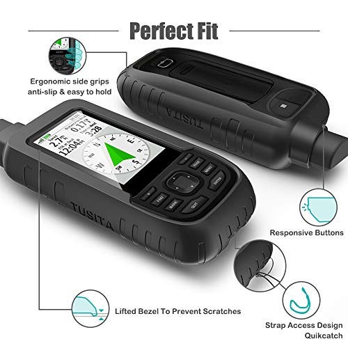 TUSITA Funda Compatible con Garmin GPSMAP 66s 66st 66sr - Case Protectora de Silicona Skin - Accesorios para GPS de Mano