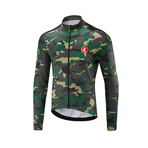 UGLY FROG Moda Paño Grueso y Suave del Invierno Hombre, Maillot Cortavientos de Ciclismo en Carretera, Jersey de Manga Larga ZRMX12F