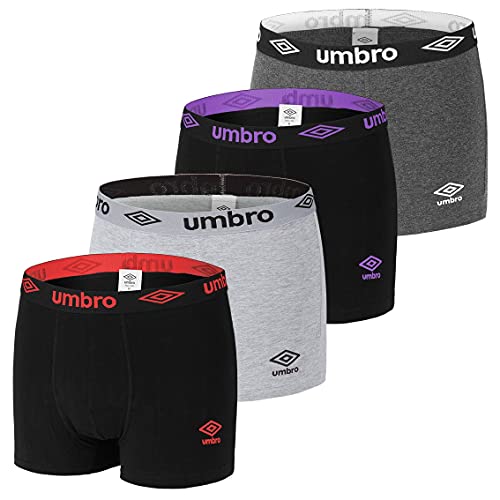 Umbro Calzoncillo Ropa Interior Hombre Algodón Uni (Juego de 4)