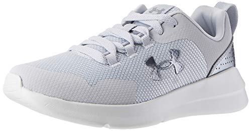 Under Armour Essential, Zapatillas para Correr de Carretera Mujer, Halo Gris Blanco Iridescente 104, 38.5 EU