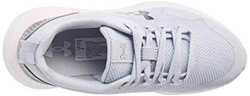 Under Armour Essential, Zapatillas para Correr de Carretera Mujer, Halo Gris Blanco Iridescente 104, 38.5 EU