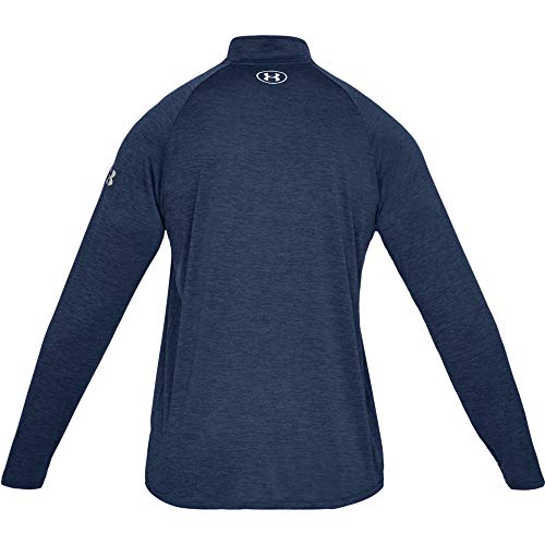 Under Armour Project Rock Tech 1/2 Zip T-Shirt Media Cremallera, Academy Blue (408)/Reflectante, S para Hombre