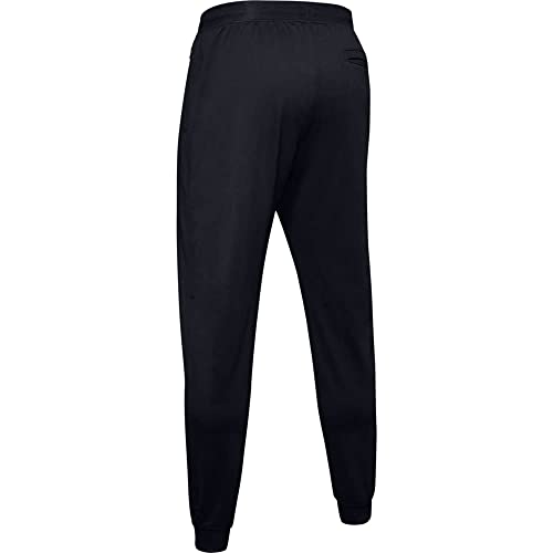 Under Armour Sportstyle Tricot Jogger Pantalón de jogging, Hombre, Negro Black/White, M