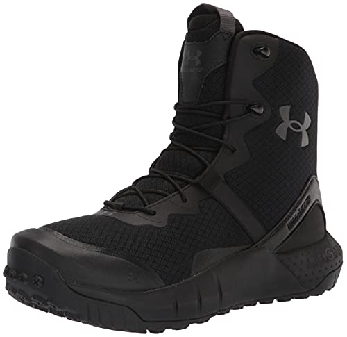 Under Armour UA Micro G Valsetz Zip, Bota táctica y Militar Hombre, Black/Black/Jet Gray, 44 EU